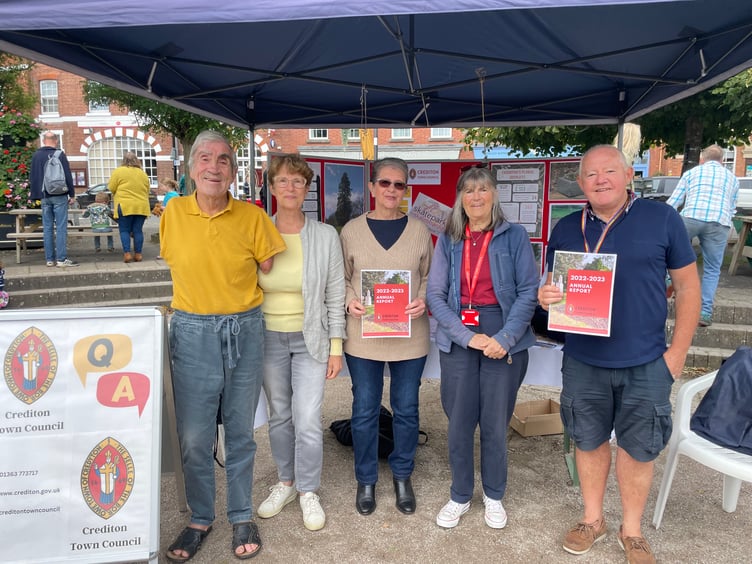 The Crediton Town Council stand. AQ 7750