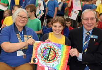 100+ children took part in Crediton Lions Peace Poster competition
