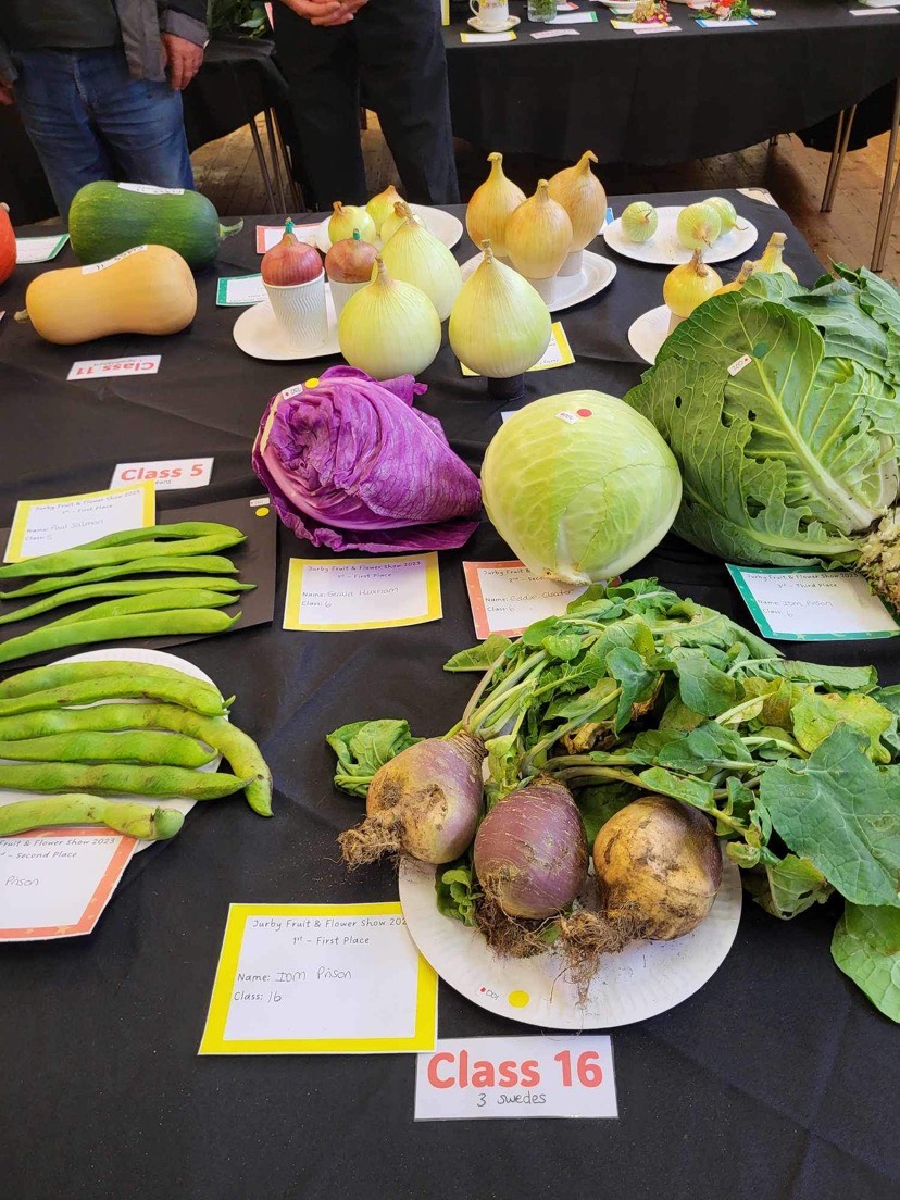 There was an array of vegetables and fruit at the Jurby Produce Show
