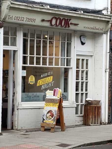 Cook is believed to be moving its Farnham shop from Downing Street to East Street