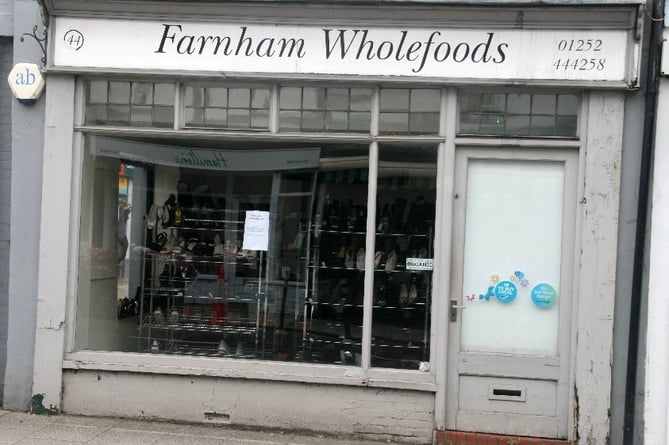 The former Farnham Wholefoods shop in Downing Street