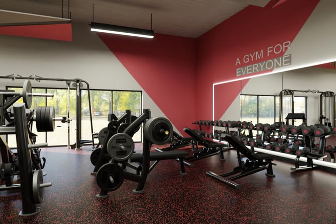 A CGI-generated image of Everyone Active’s new gym at Godalming Leisure Centre