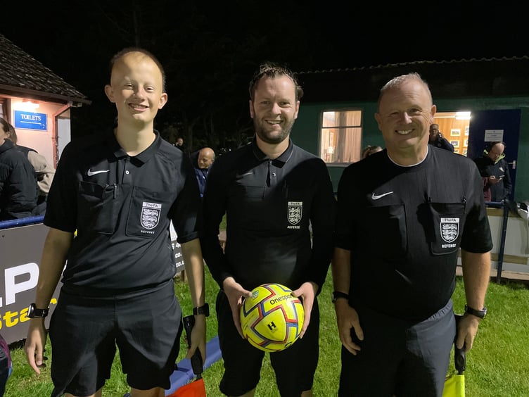 The match officials. AQ 8158