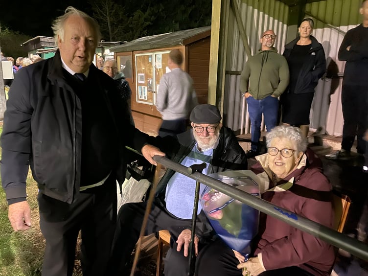 A presentation was made to David and Sheila Job to mark their Golden Wedding anniversary. AQ 8223