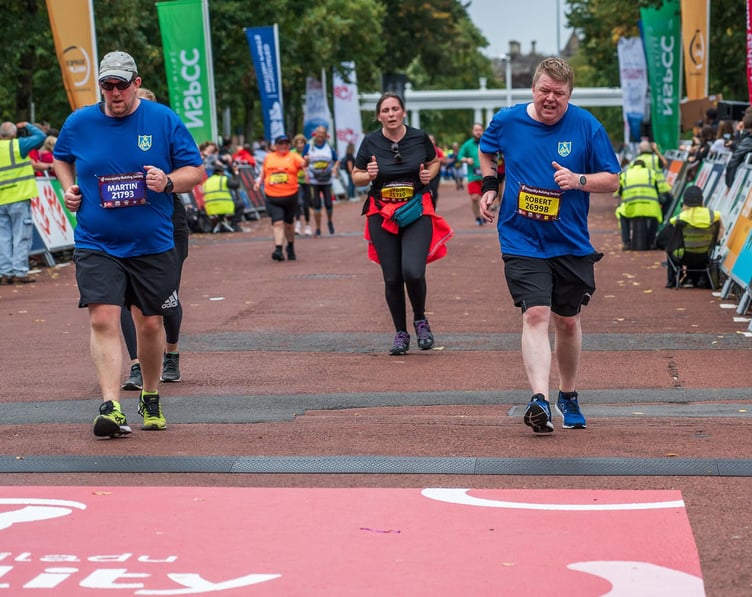 Martin Tranter and Rob Howard cross the finish line at Cardiff (Photo: Daz's Photography)