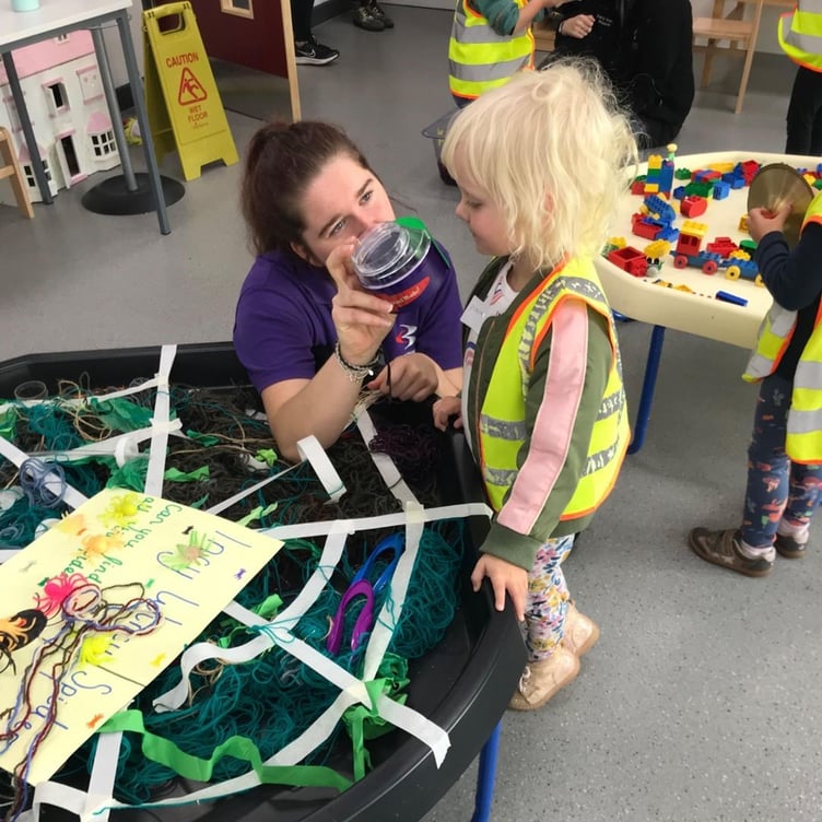 Education and early learning students of Bridgwater and Taunton College offer 'stay and play' sessions for nursery children as part of their studies.