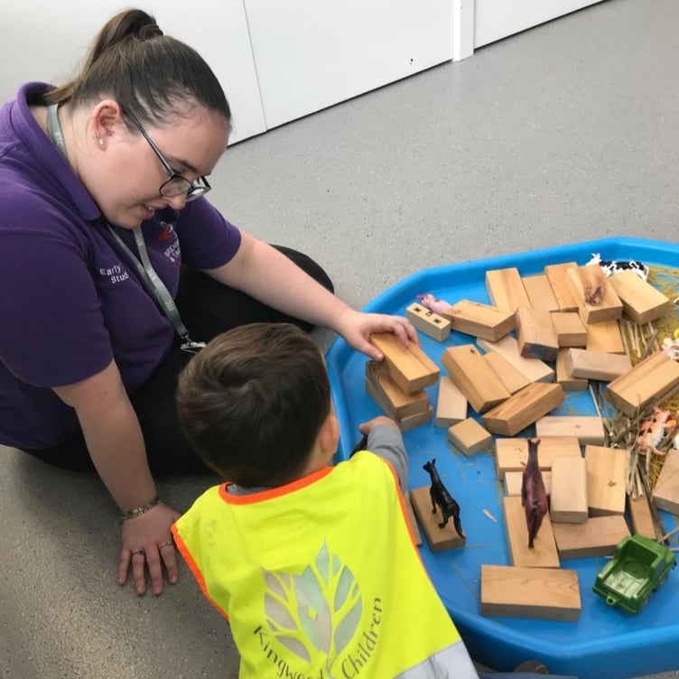 A varied range of activities is offered to nursery children during Bridgwater and Taunton College 'stay and play' sessions.