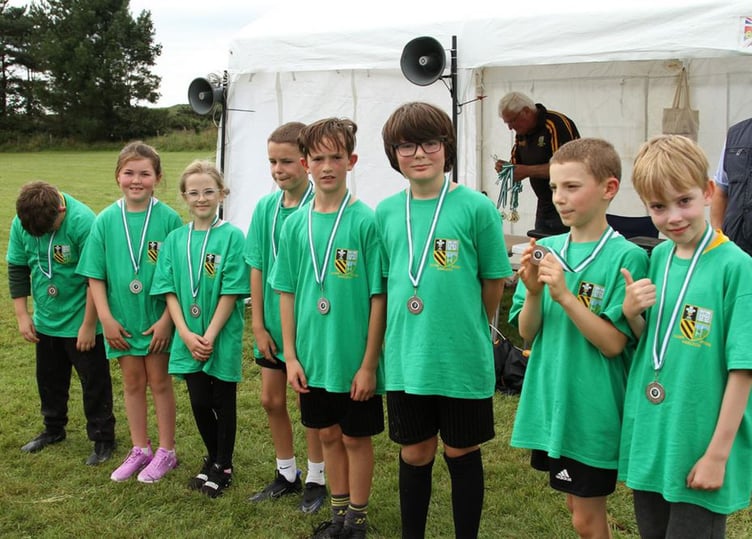 Ireland receiving their silver medal