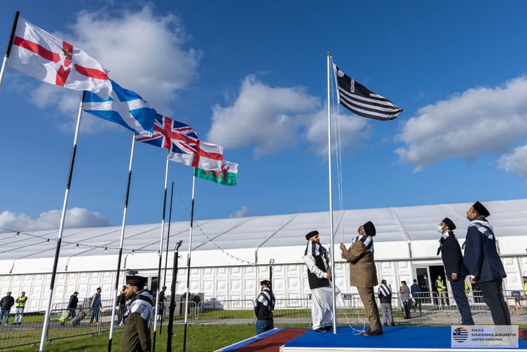 Ahmadiyya Muslim Youth Association Ijtema flag hoisting, Kingsley, October 6th 2023.