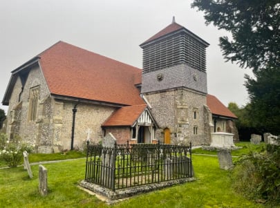 <p>The rebuilt St Peter's Church in Ropley</p>
