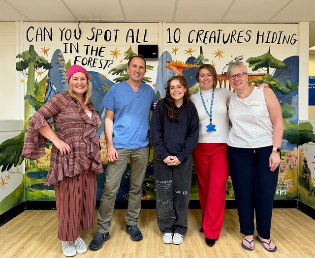 Alton surgery children's waiting room transformed by animals mural