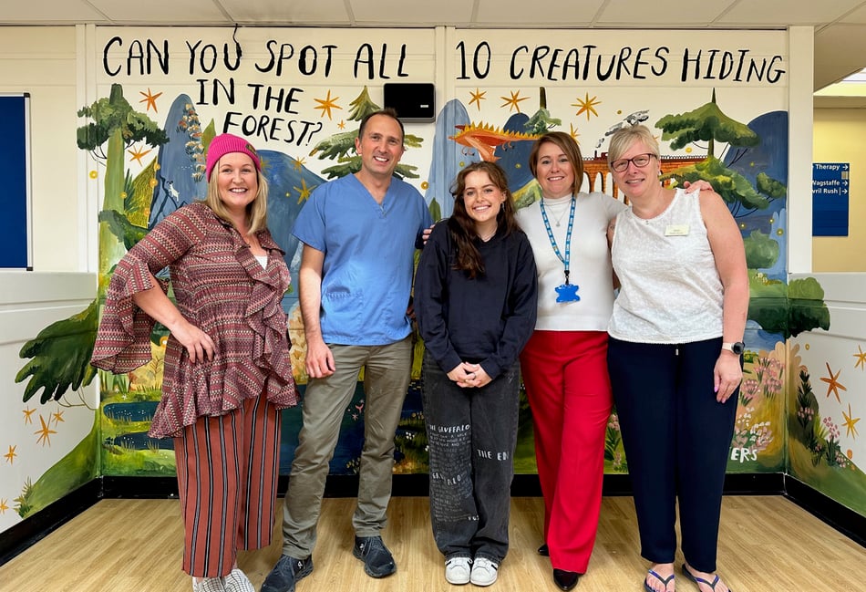 <p>From left: Ríana Gallagher, Dr Oliver Kemp, Flossy Waters, Rachael Sowerby and reception manager Sharon Stevens</p>