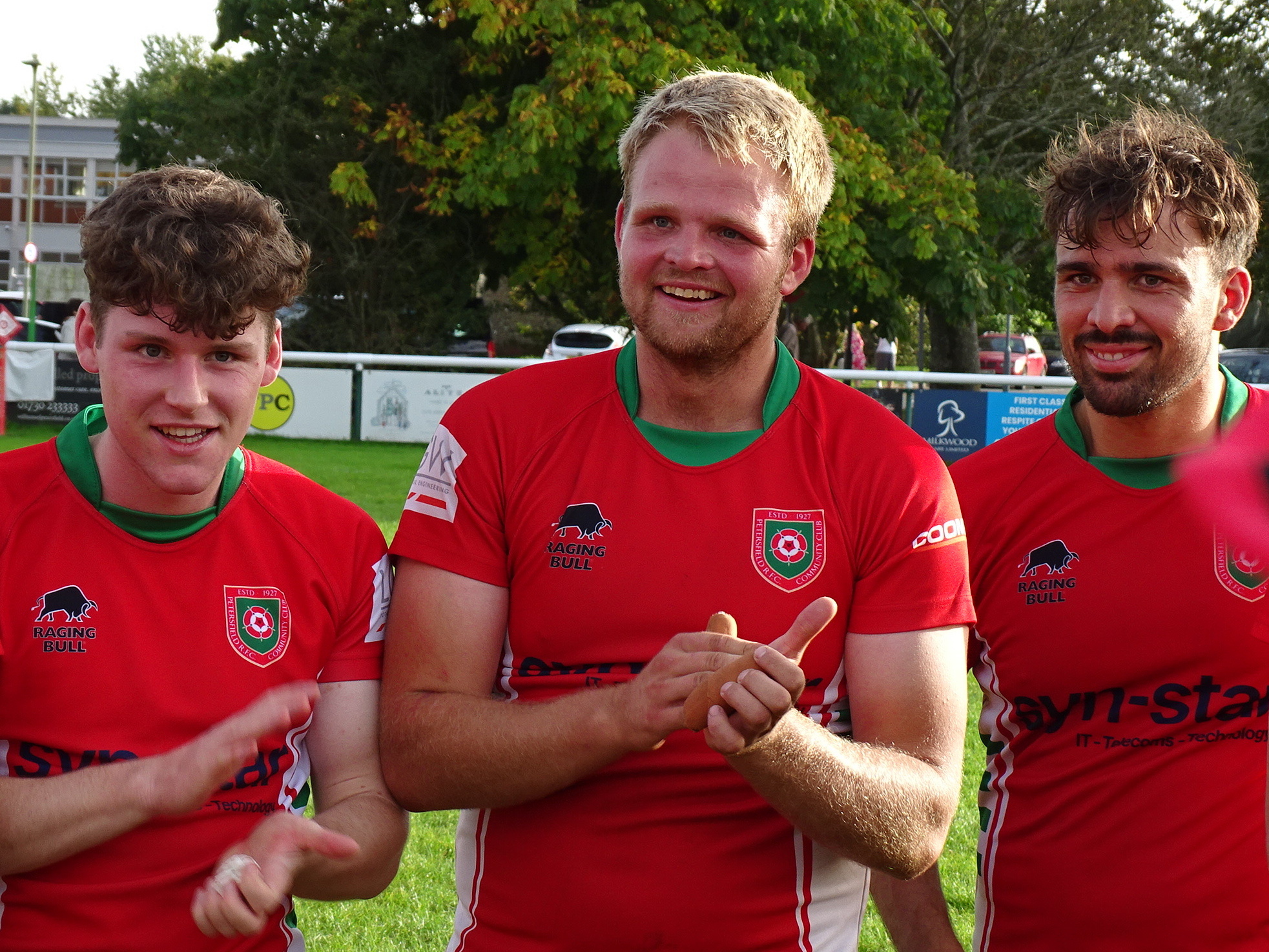 George Davis, captain Matt Momber and man of the match Greg Jansen all scored tries
