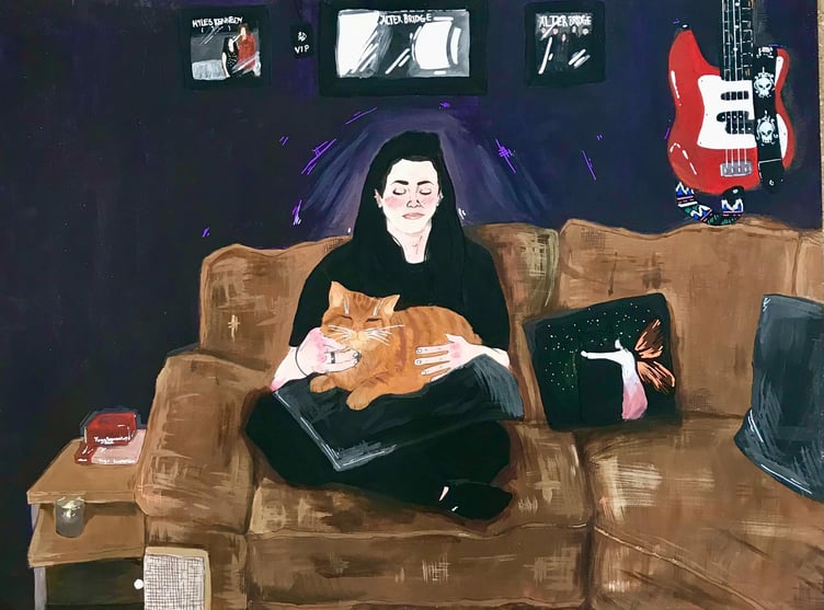 Mum on Couch by Freya Stonehouse