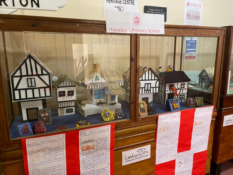 Some of the ‘Great Fire of Crediton’ exhibits which can be viewed at Crediton Museum on Wednesdays, Thursdays and Fridays from 10am to 4pm and on Saturdays from 11am to 2pm until October 31.