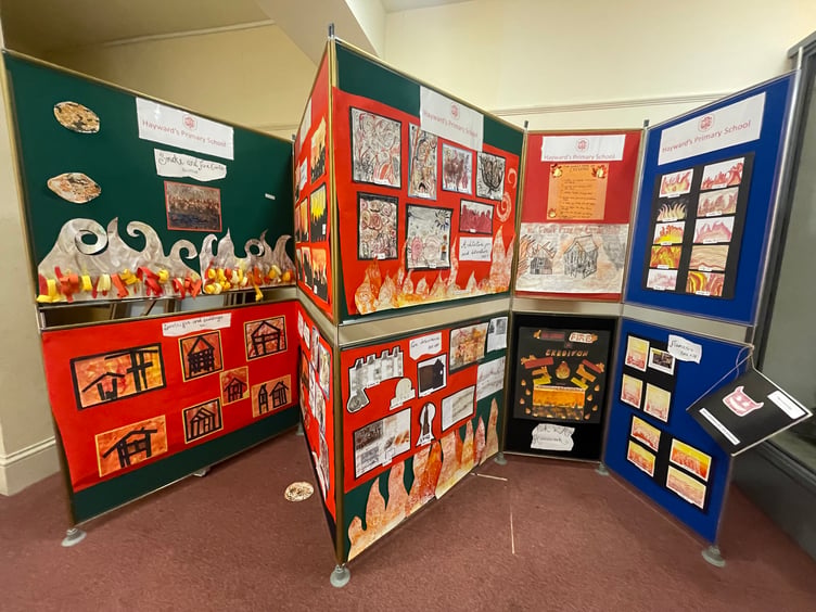 Some of the ‘Great Fire of Crediton’ exhibits which can be viewed at Crediton Museum on Wednesdays, Thursdays and Fridays from 10am to 4pm and on Saturdays from 11am to 2pm until October 31.
