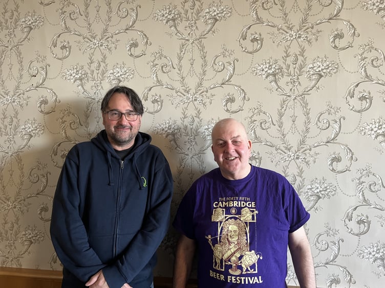 Graeme Jones, chair of Isle of Man CAMRA branch and Kevin Keaveny, CAMRA regional director of West Pennines and Yorkshire