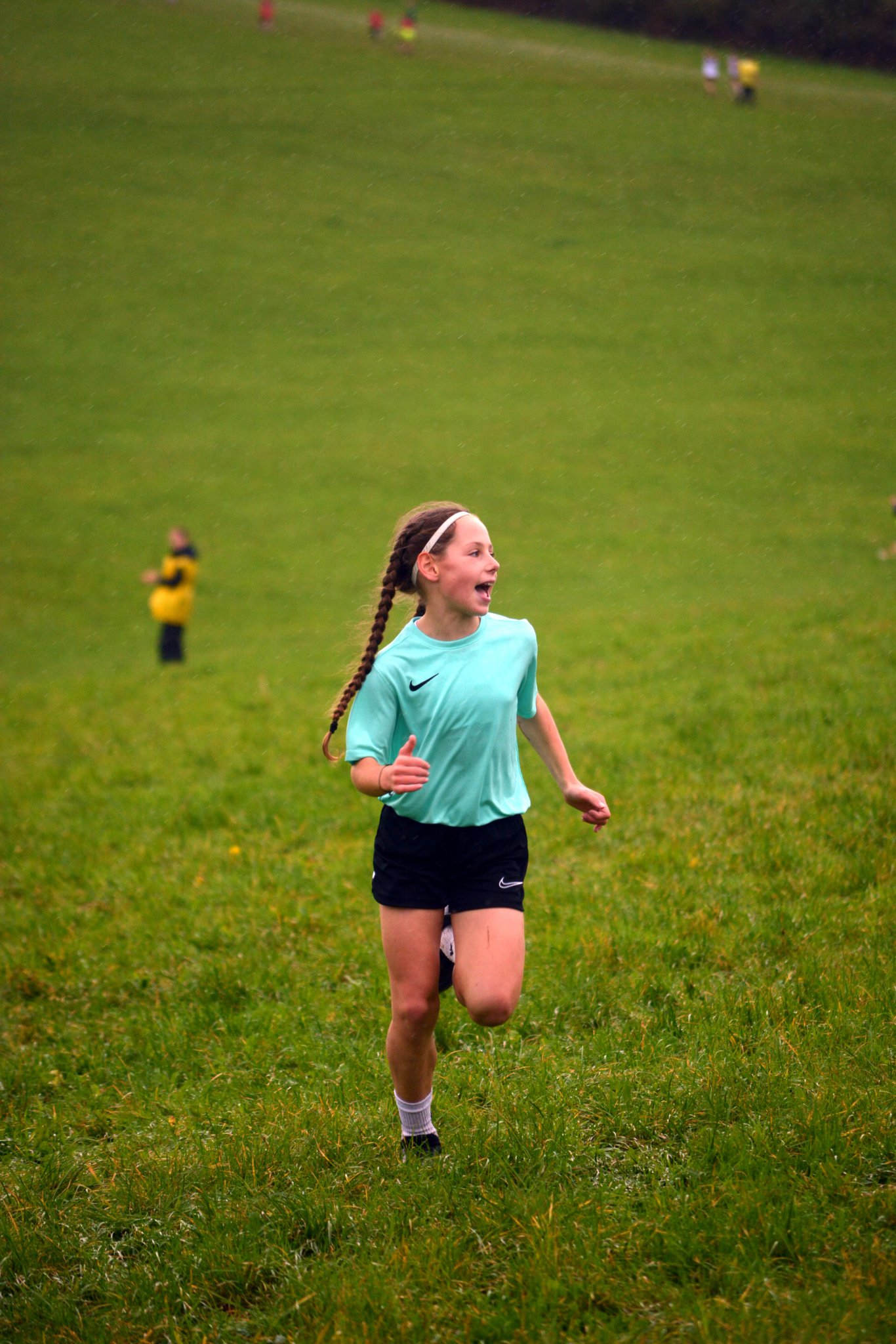 First place of the Year 5 and 6 girls race