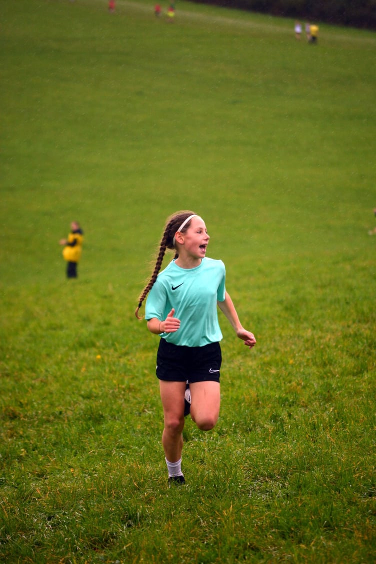 First place of the Year 5 and 6 girls race