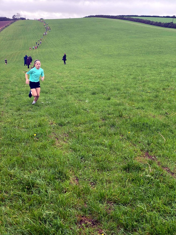 “Congratulations to Florrie Zinn (Carbeile Primary School) who came first in the Year 5 and 6 race at Great Trethew!”