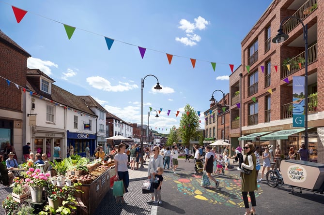 CGI of plans for Friary Quarter At North Street Guildford