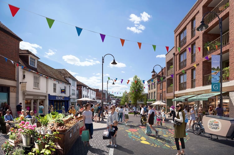 CGI of plans for Friary Quarter At North Street Guildford