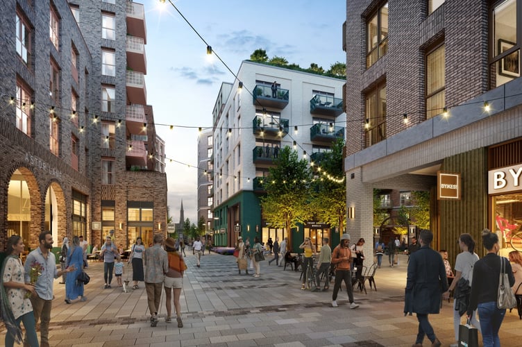 CGI of plans for Friary Quarter At North Street Guildford