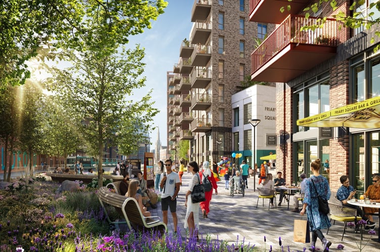 CGI of plans for Friary Quarter At North Street Guildford