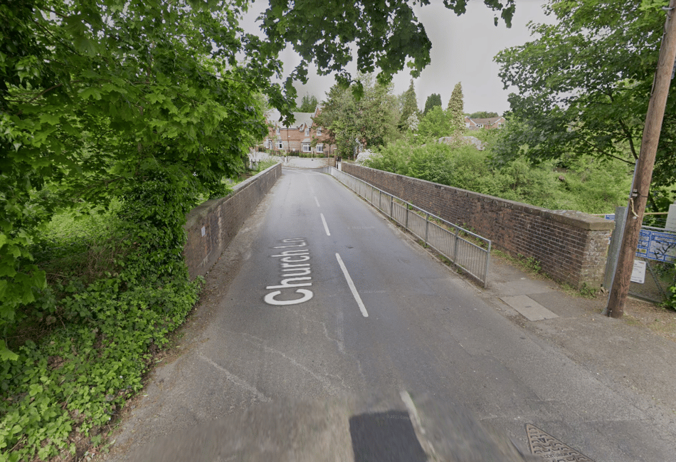 <p>The Church Lane railway bridge in Haslemere</p>