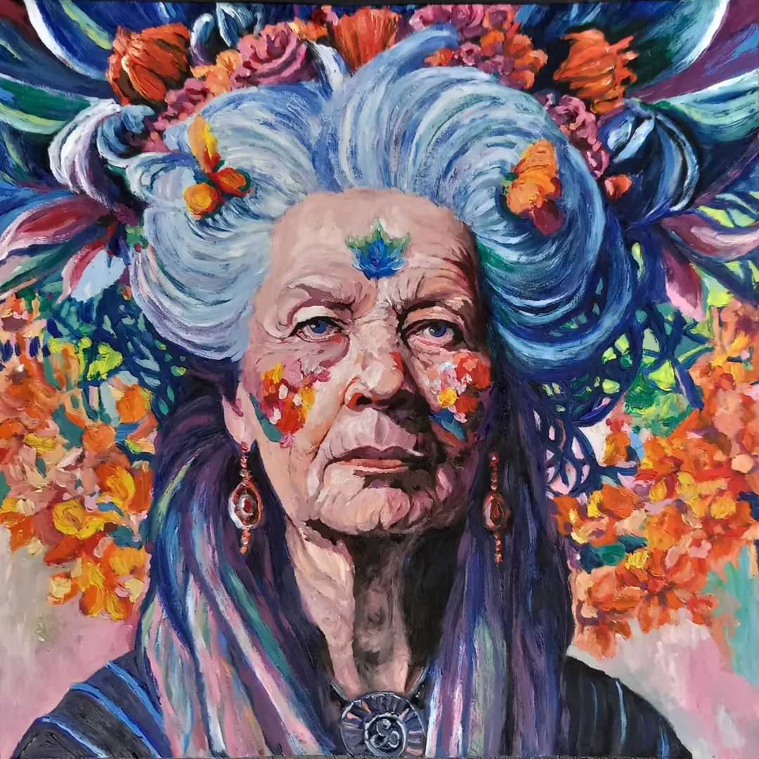 Paintings by Colette Davies showing the wisdom, strength and vitality of women in Celtic and Manx folklore