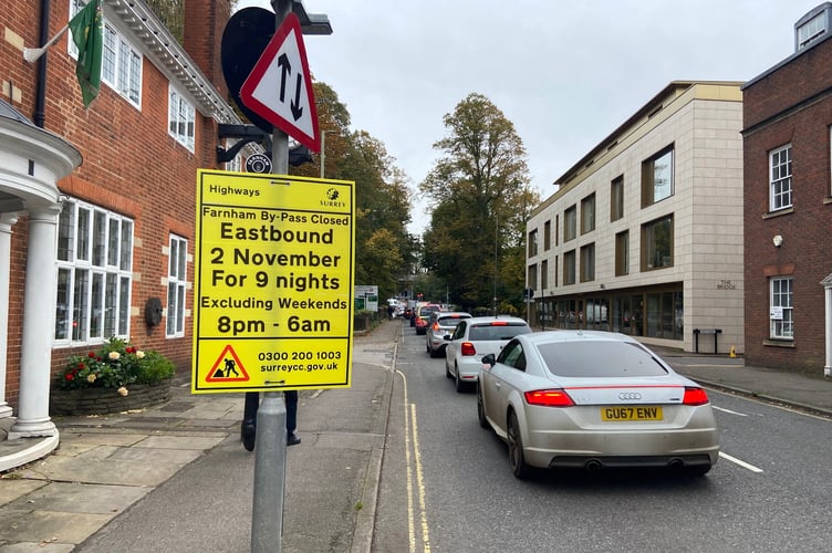 The A31 Farnham Bypass is to close for nine nights this November for resurfacing work