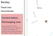 Thames Water discharges sewage into River Wey at Farnham, Bentley and Churt