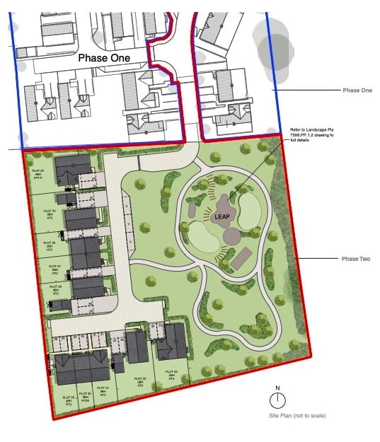 <p>Elivia Homes has applied for planning permission to build 23 homes and a LEAP playground on an ancient orchard in Badshot Lea</p>