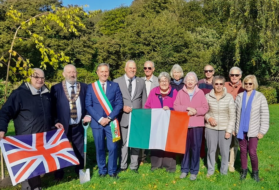 <p>ATTA members join guests from Montecchio Maggiore at the tree planting</p>