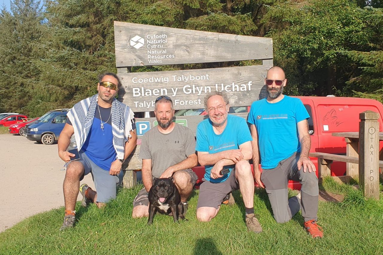 Ali Ghorashinejad, Russell Winters, John Kirby and Martin Ayres at Waun Rydd