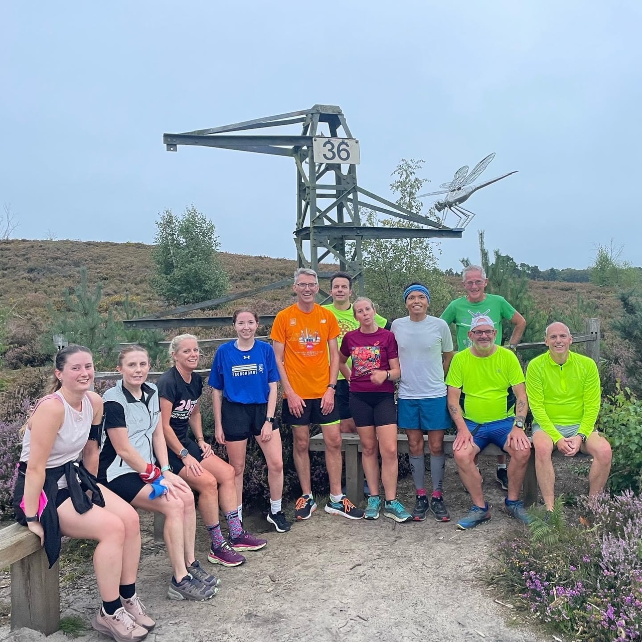 A welcome break during the Thursley pub run