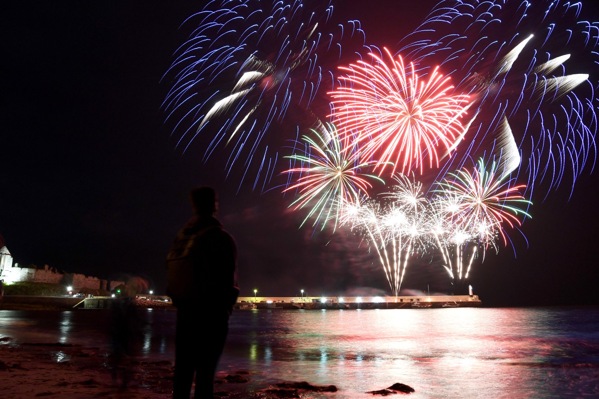 Fireworks in Peel bay -