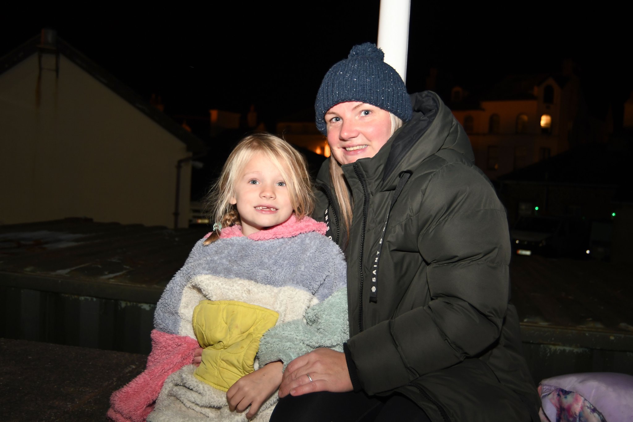 Bonfire and fireworks in Peel - pictured is Ella Venables (5) and Leanne Venables