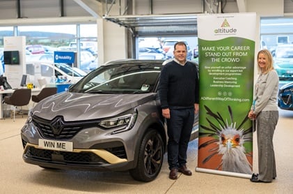 Pictured Stuart Colligon, Managing Director of Altitude and Anne Shorrock, Head of People and Culture at Hospice Isle of Man