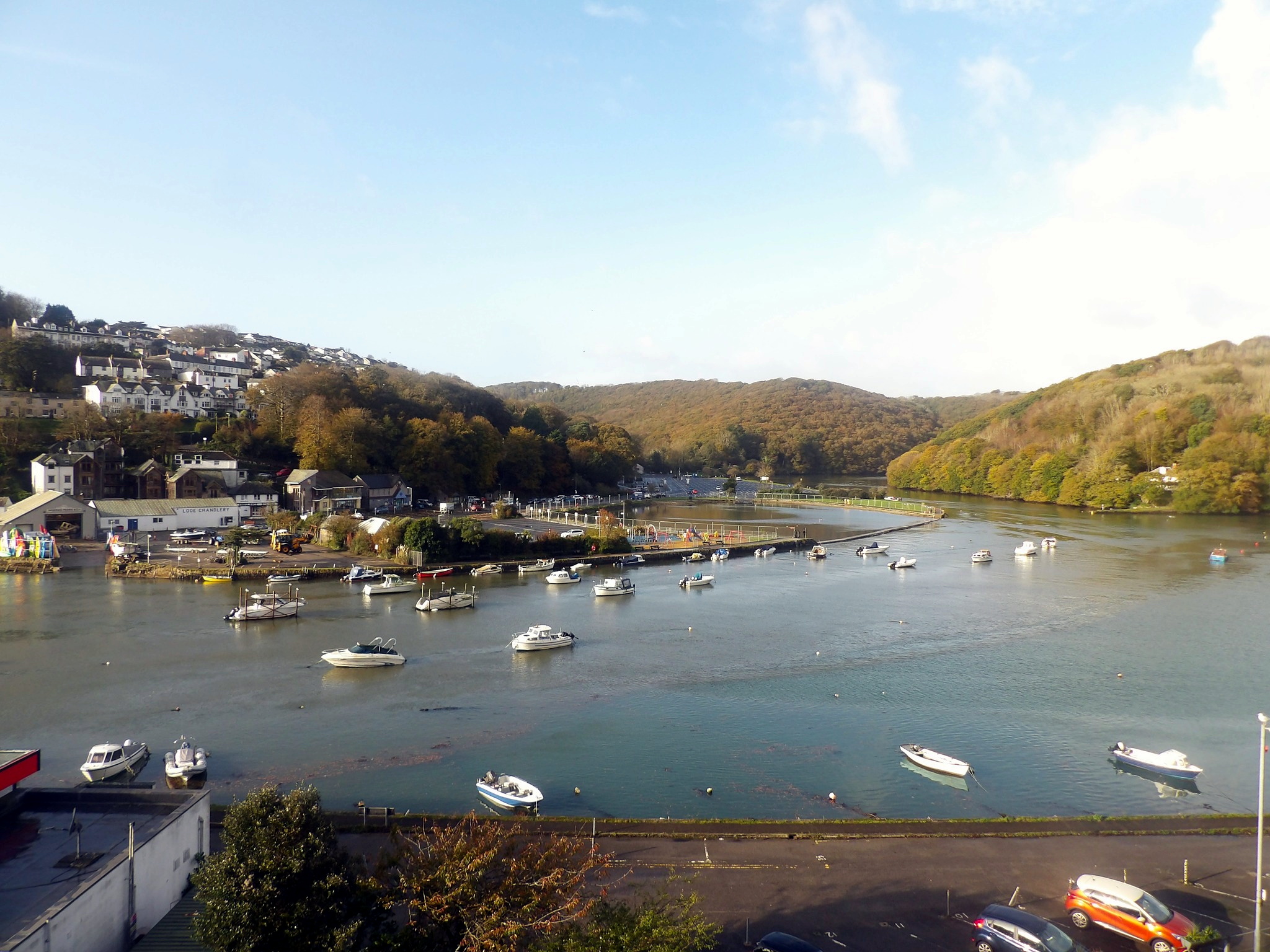 The Looe river before the storm