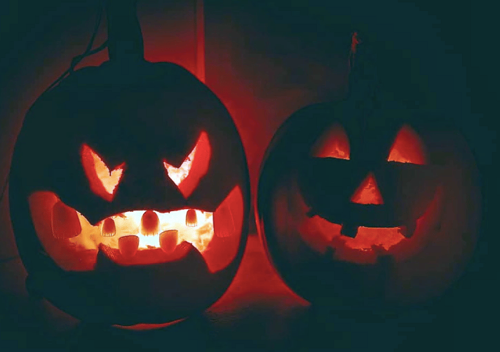 Spooky pumpkins.