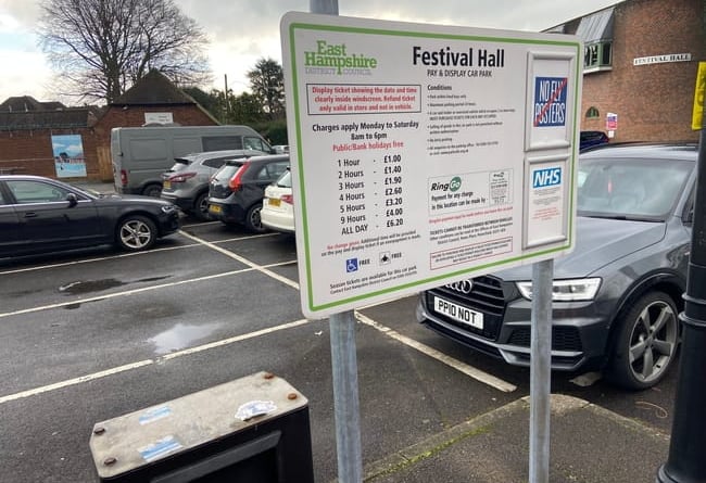 Festival Hall parking sign