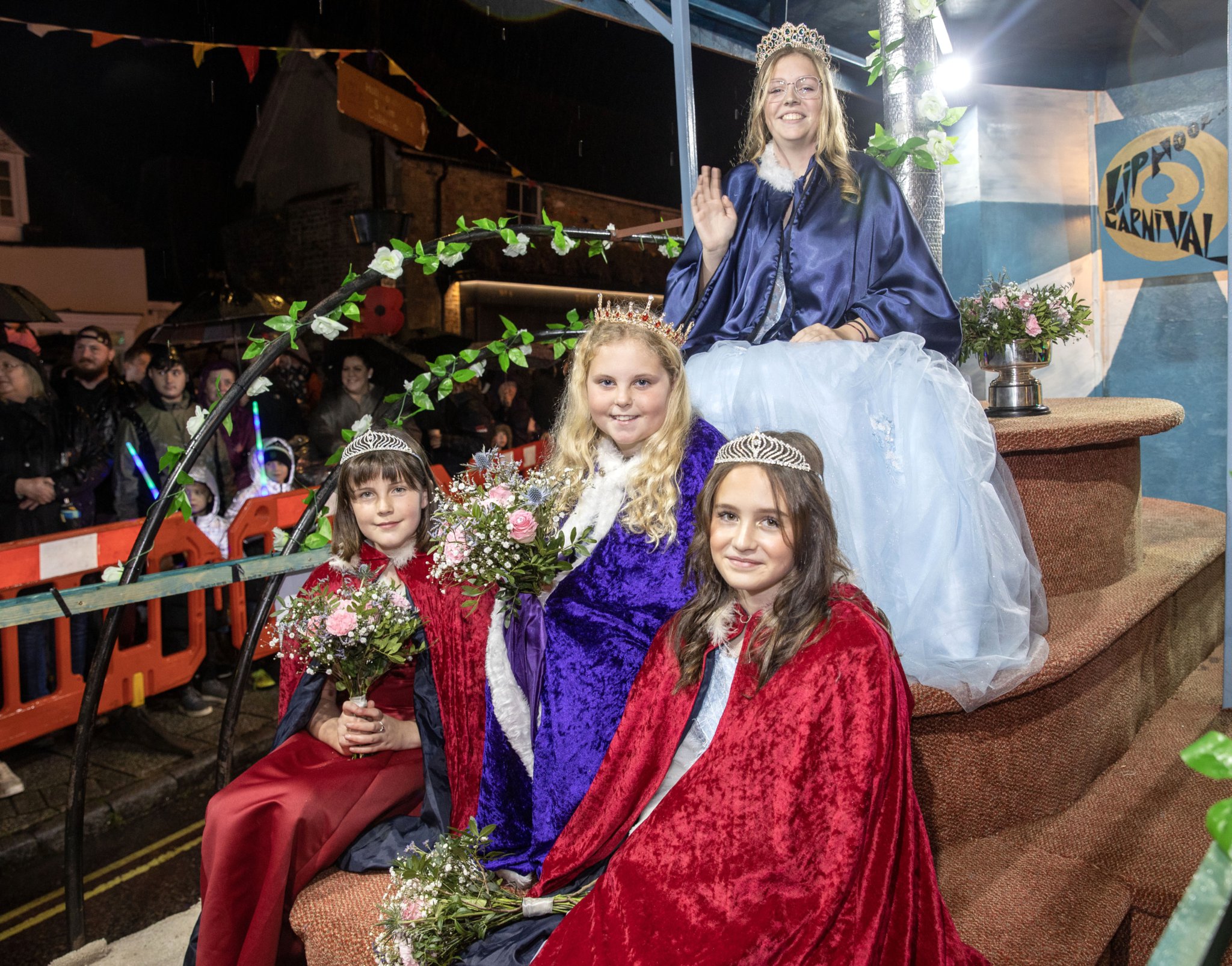 The Liphook Carnival Queen and her princesses