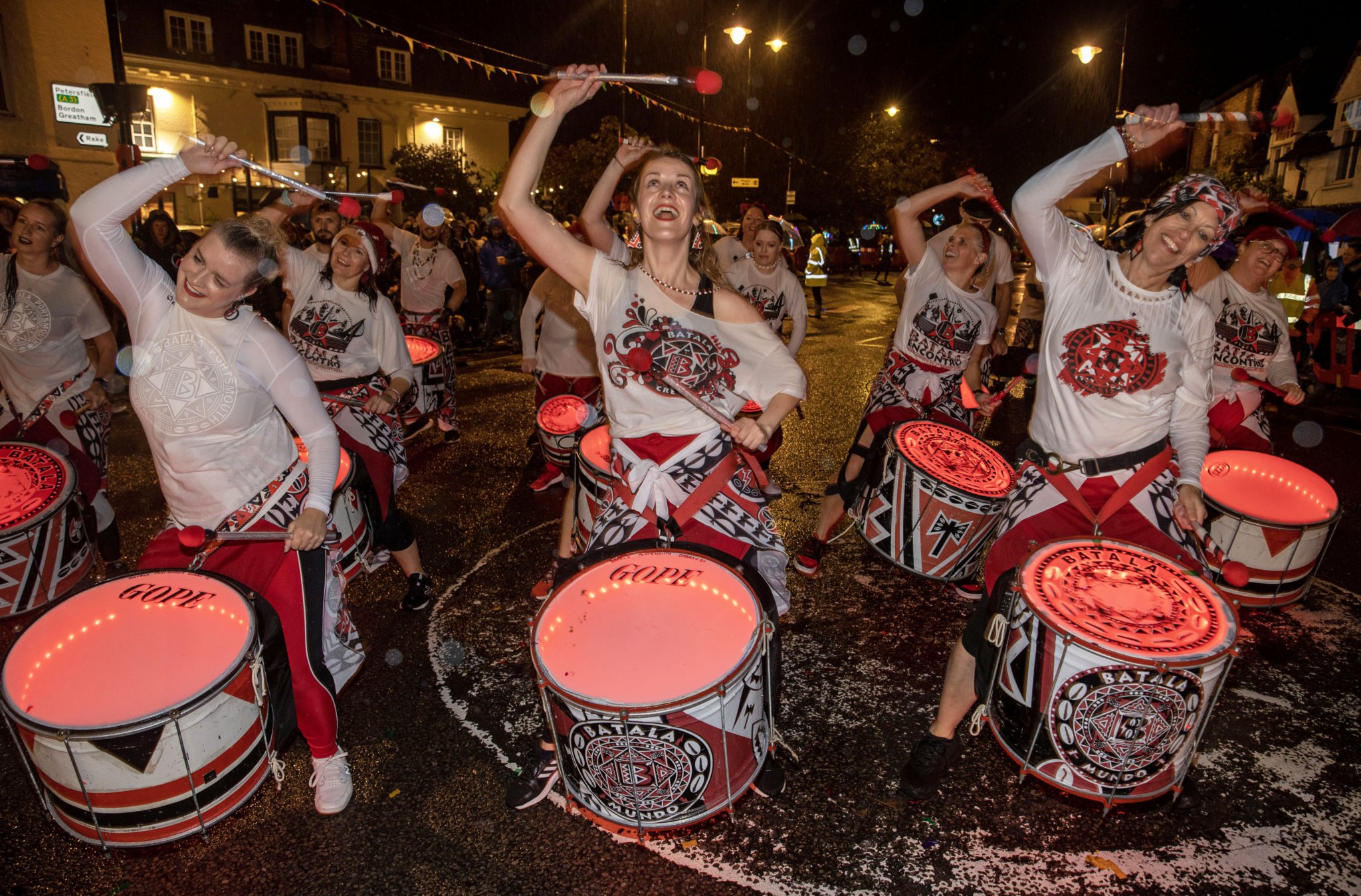 Portmouth-based Samba band Batala bang the drums at Liphook Carnival