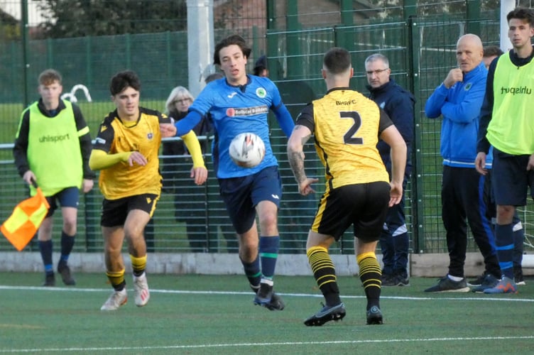 Action from Liss Athletic's 2-0 win against Baffins Milton Rovers Reserves