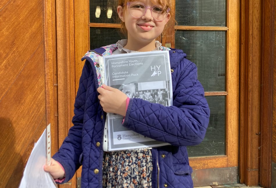 <p>Orla Hamilton with her manifesto for change</p>