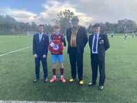 Bordon junior football team hold Remembrance service before cup tie