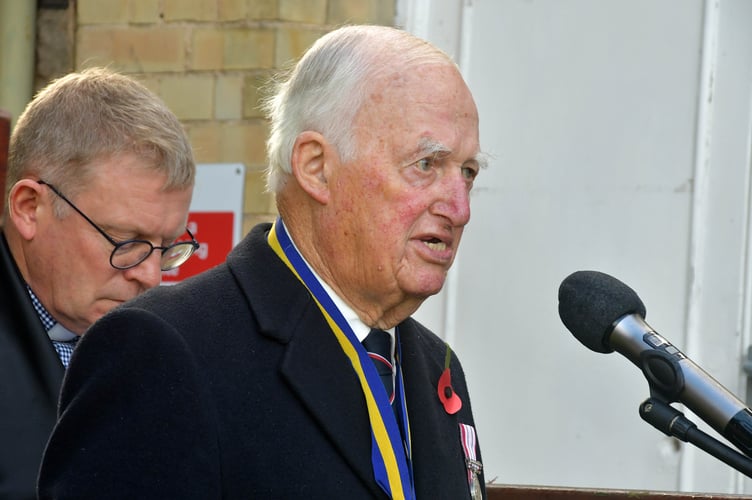 Wellington Royal British Legion president Michael Rose, who delivered the Exhortation and Kohima at the dedication of the Field of Remembrance.