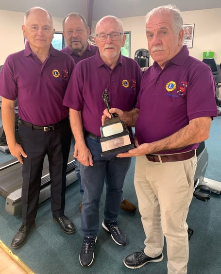 Alresford’s Odd Balls – captain Gordon Adams, Nick Callaway, Richard Lucas and Raymond Coleshill – winners of Alton Lions Club’s golf tournament at Test Valley Golf Club on August 9th 2023.