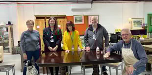 Resurrection Furniture in Alton donates £5,000 to St Michael’s Hospice